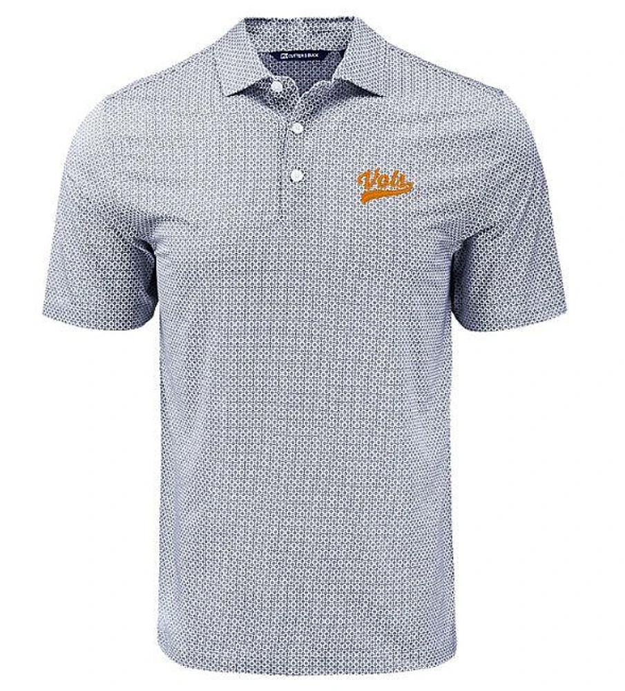 Tennessee Cutter & Buck Vols Script Pike Diamond Dot Print Polo