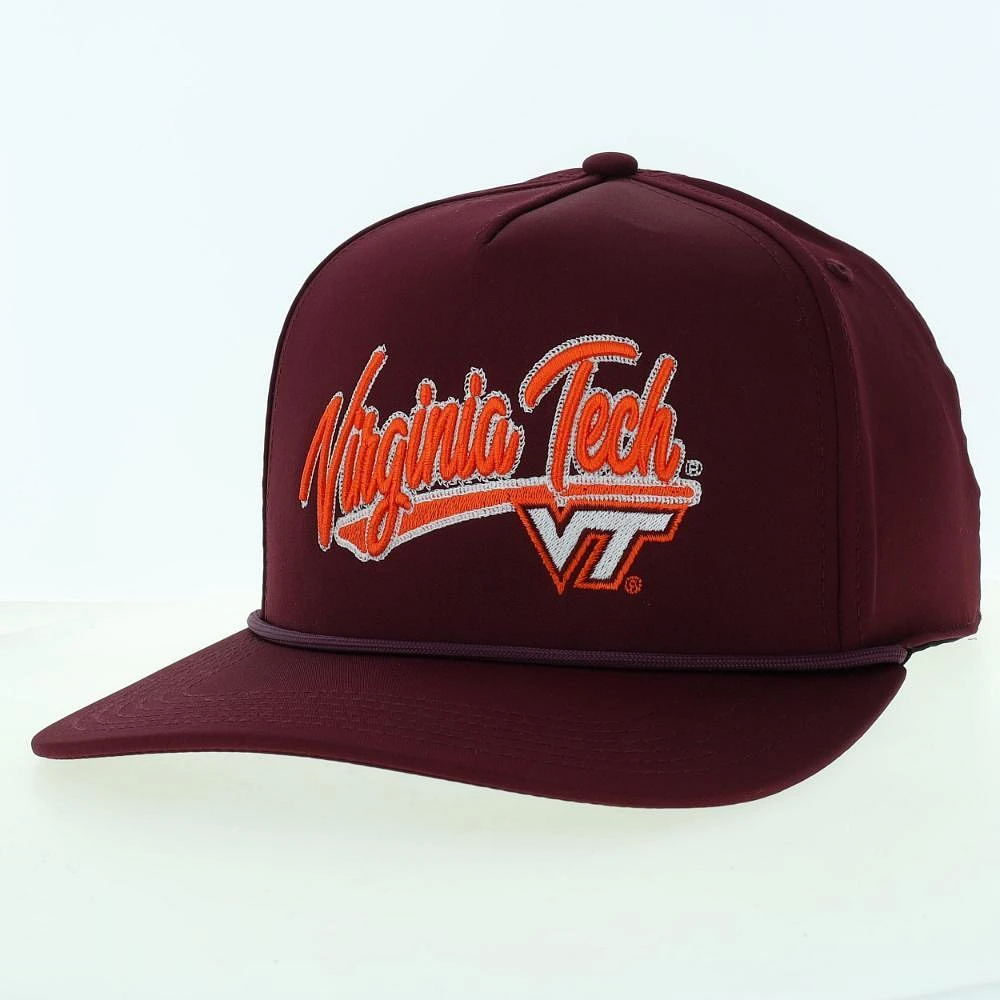 Virginia Tech Legacy Caddy Chain Stitch Rope Snapback Cap