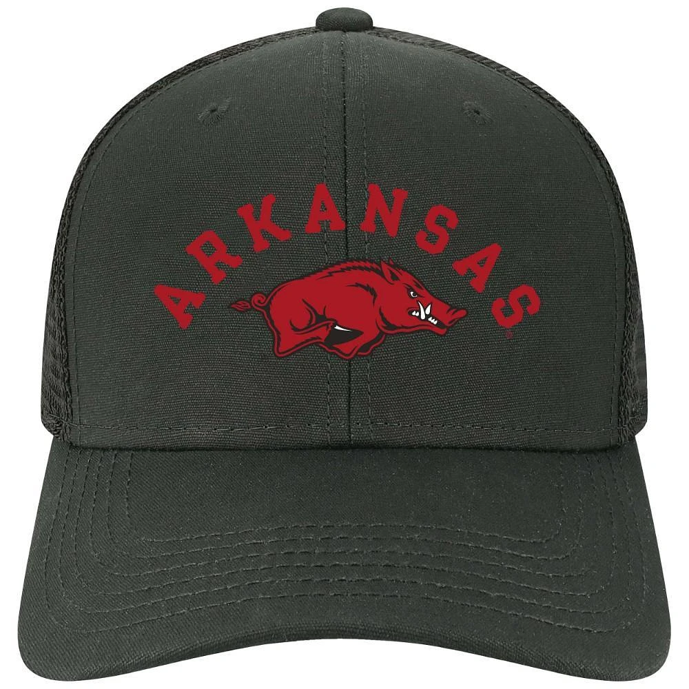 Arkansas Legacy Arch Over Mascot Mid-Pro Snapback Trucker Cap