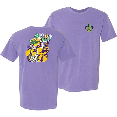 LSU Bayou Apparel Mike Mardi Gras Comfort Colors Tee