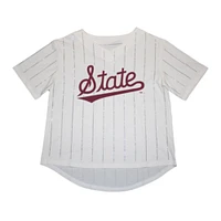 Mississippi State Kickoff Couture Ballgame Rhinestone Striped Jersey Tee