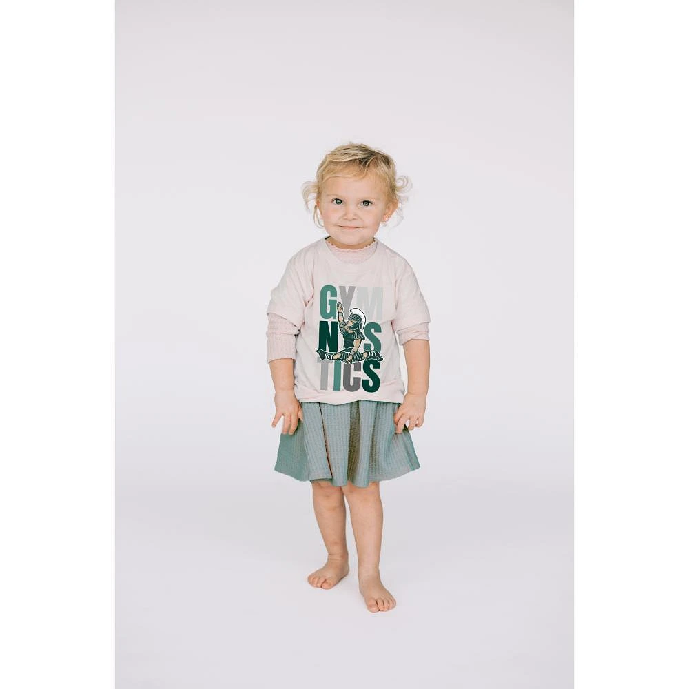 Michigan State Toddler Gymnastics Sparty Multi Tee