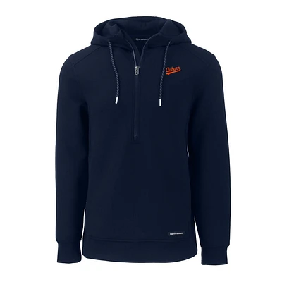 Auburn Script Cutter & Buck Men's Roam Eco Half Zip Pullover Hoodie