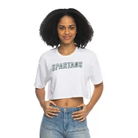 Michigan State Zoozatz Boxy Crop Puff Ink Tee