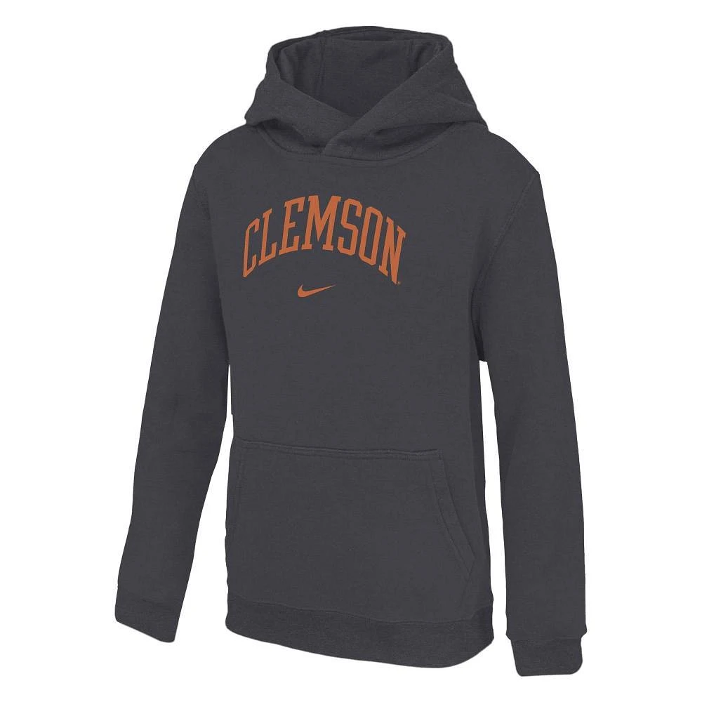 Clemson Nike YOUTH Arch Club Fleece Hoodie