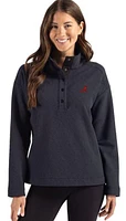 Alabama Cutter & Buck Women's Hunts Point Textured Fleece Snap Pullover