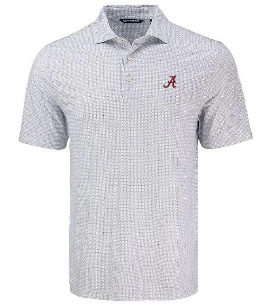 Alabama Cutter & Buck Pike Diamond Dot Print Polo