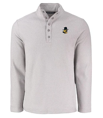 App State Cutter & Buck Yosef Hunts Point Textured Fleece Snap Pullover