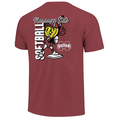 Mississippi State Image One Softball Batter Swing Comfort Colors Tee