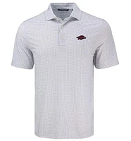 Arkansas Cutter & Buck Pike Diamond Dot Print Polo