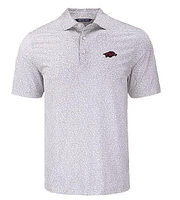 Arkansas Cutter & Buck Pike Flora Print Polo