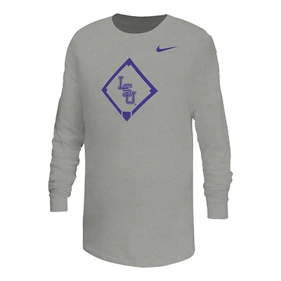 LSU Nike YOUTH Dri-Fit Legend Baseball Diamond Long Sleeve Tee