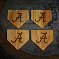 Alabama 4-Pack Home Plate Wood Coasters
