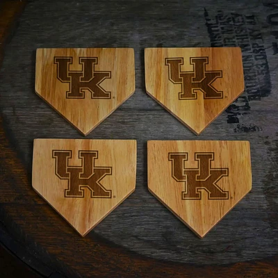 Kentucky 4-Pack Home Plate Wood Coasters