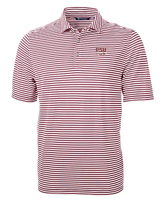 Florida State Cutter & Buck Spear Virtue Eco Pique Stripe Polo