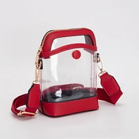 MJ Red Crossbody Clear Bag