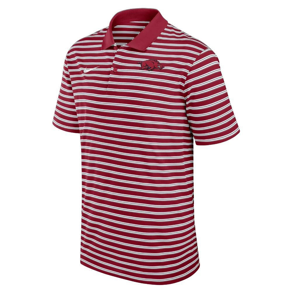 Arkansas Nike Dri-Fit Victory Stripe Polo