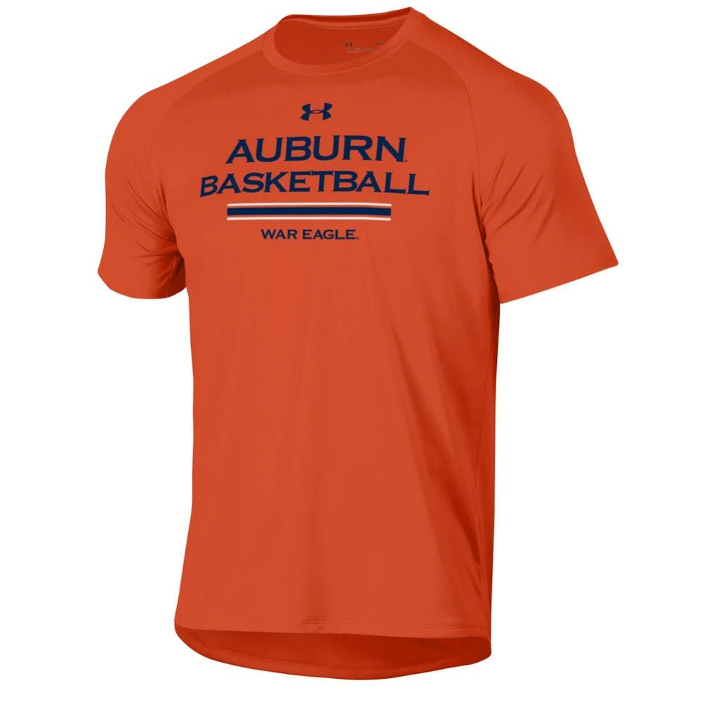 Auburn Under Armour Basketball Stack Poly Tech Tee