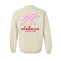 Alabama Bows Elephant Fleece Crew