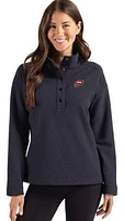 Western Kentucky Cutter & Buck Women's Hunts Point Textured Fleece Snap Pullover