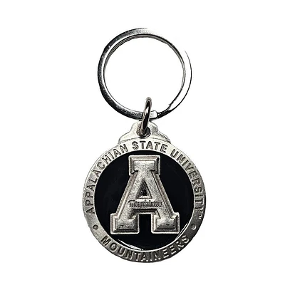 App State Heritage Pewter Keychain