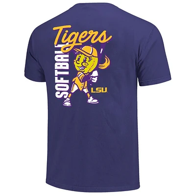 LSU Image One Softball Batter Swing Comfort Colors Tee