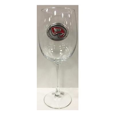  Western Kentucky Heritage Pewter Wine Glass (Red Emblem)