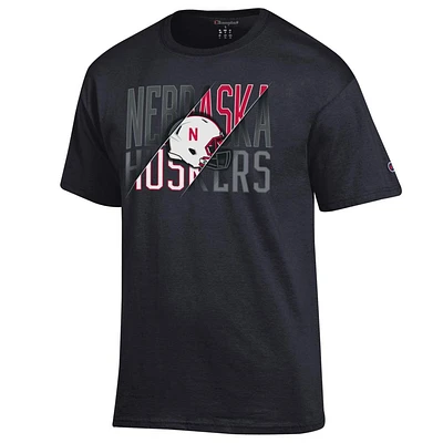 Nebraska Champion Tonal/Diagonal Football Tee