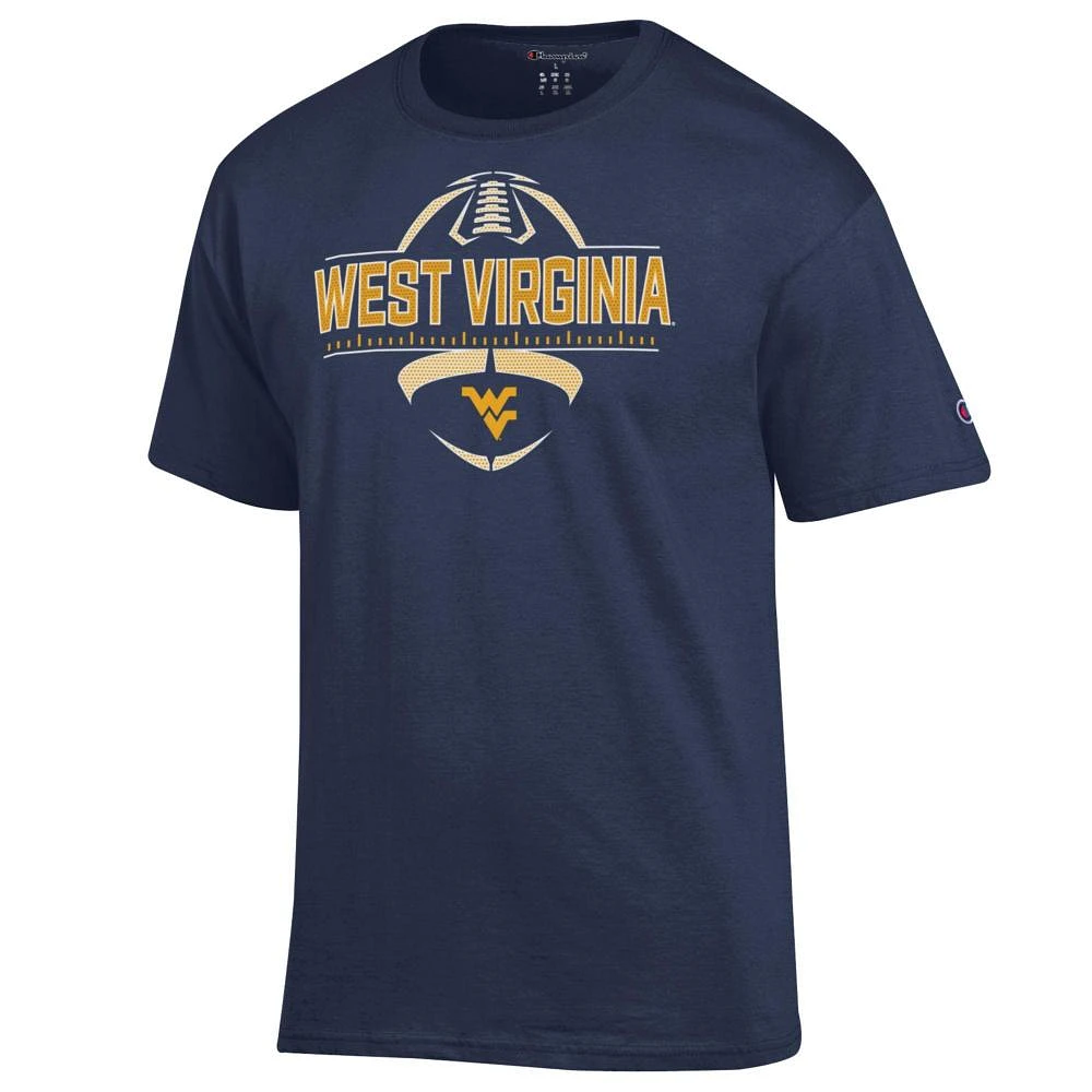West Virginia Champion Football Wordmark Yard Line Tee