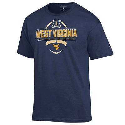 West Virginia Champion Football Wordmark Yard Line Tee