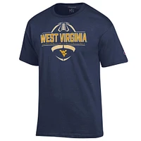 West Virginia Champion Football Wordmark Yard Line Tee
