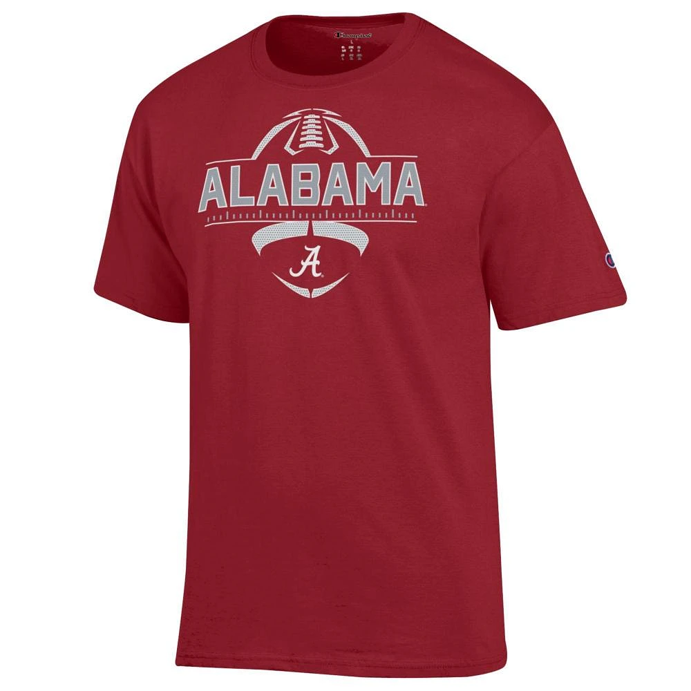 Alabama Champion Football Wordmark Yard Line Tee