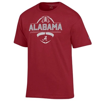 Alabama Champion Football Wordmark Yard Line Tee