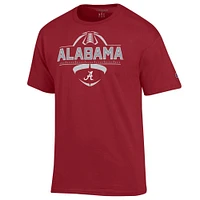 Alabama Champion Football Wordmark Yard Line Tee