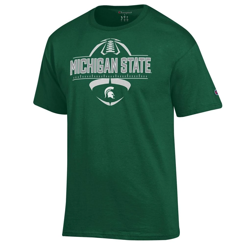 Michigan State Champion Football Wordmark Yard Line Tee