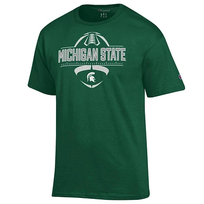 Michigan State Champion Football Wordmark Yard Line Tee