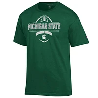 Michigan State Champion Football Wordmark Yard Line Tee