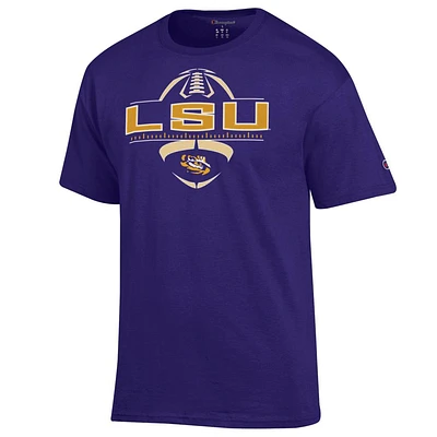 LSU Champion Football Wordmark Yard Line Tee