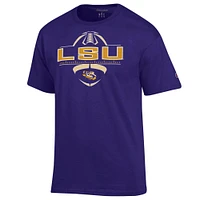 LSU Champion Football Wordmark Yard Line Tee