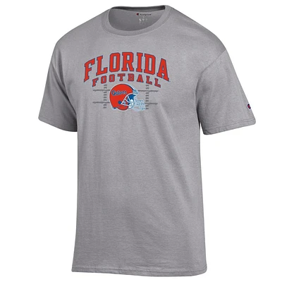 Florida Champion Arch Football Helmet Yard Lines Tee
