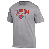 Florida Champion Arch Football Helmet Yard Lines Tee