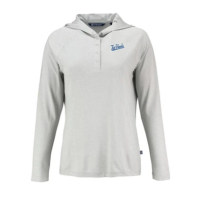 UNC Cutter & Buck Tar Heels Script Women's Coastline Epic Comfort Hooded Shirt