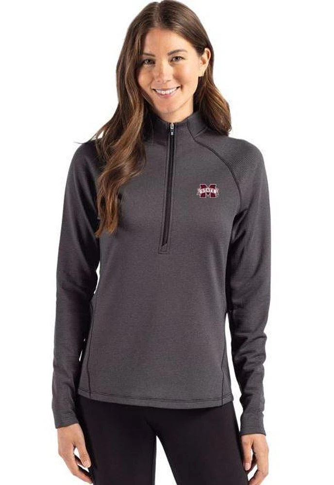 Mississippi State Cutter & Buck Women's Peshastin Fleece Half Zip Pullover