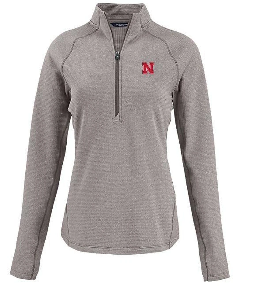 Nebraska Cutter & Buck Women's Peshastin Fleece Half Zip Pullover