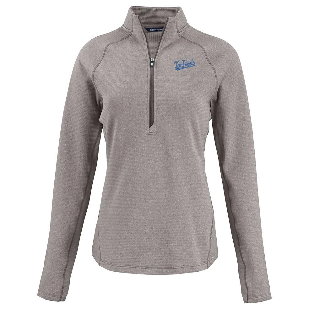 UNC Cutter & Buck Women's Tar Heels Script Peshastin Fleece Half Zip Pullover