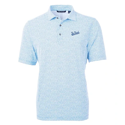 UNC Cutter & Buck Tar Heels Script Eco Botanical Print Polo