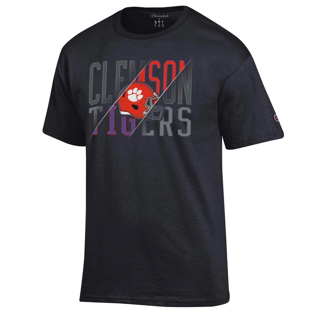 Clemson Champion Tonal/Diagonal Football Tee