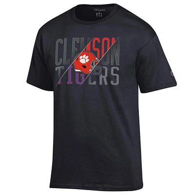 Clemson Champion Tonal/Diagonal Football Tee