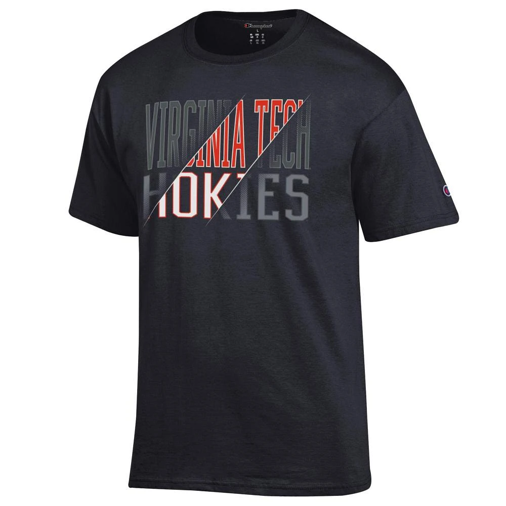 Virginia Tech Champion Tonal/Diagonal Football Tee
