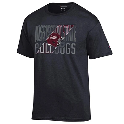 Mississippi State Champion Tonal/Diagonal Football Wordmark Yard Line Tee